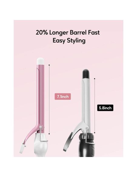 Plancha de Rizar Cerámica ORYNNE 19mm Control Digital 7 Temperaturas