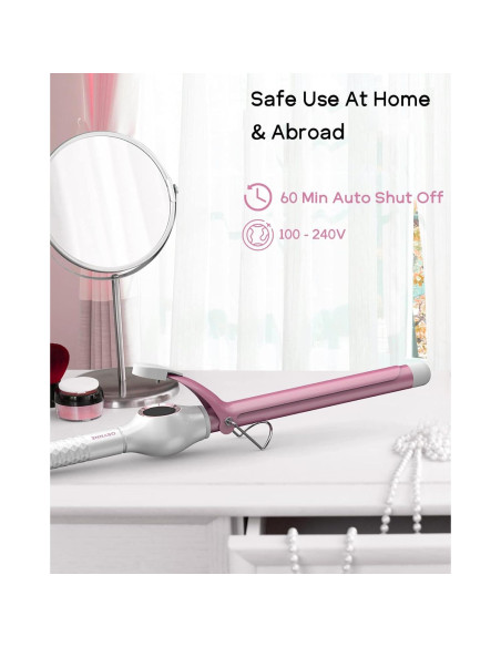 Plancha de Rizar Cerámica ORYNNE 19mm Control Digital 7 Temperaturas