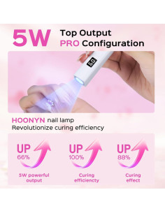 Lámpara UV de Uñas Hoonyn NL-002-NW 5W Recargable Blanca 2