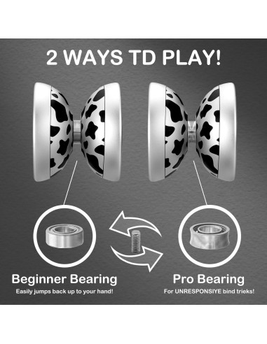 Yoyo Profesional WATIEOBOO de Metal Vaca Manchada 56mm