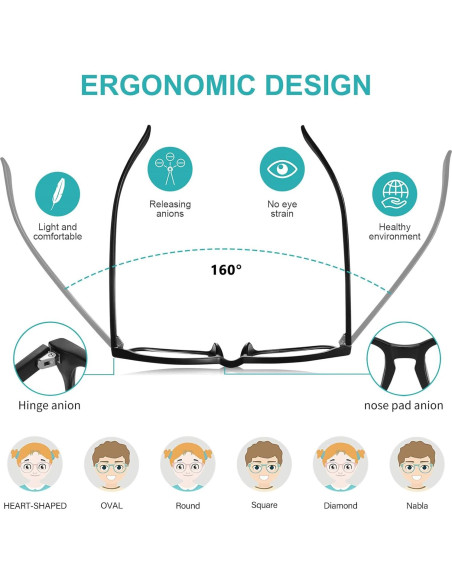 Gafas Anti Luz Azul Okany para Niños 3 Paquetes 3-10 Años