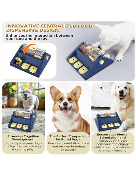 Juguete de Rompecabezas para Perros KADTC 2 en 1 Azul 30x26cm