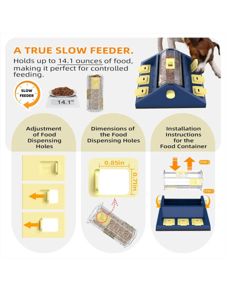 Juguete de Rompecabezas para Perros KADTC 2 en 1 Azul 30x26cm