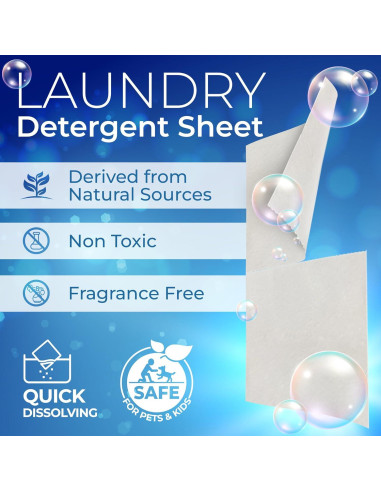 Hojas de detergente Gull Living Travel sin fragancia - 10 cargas