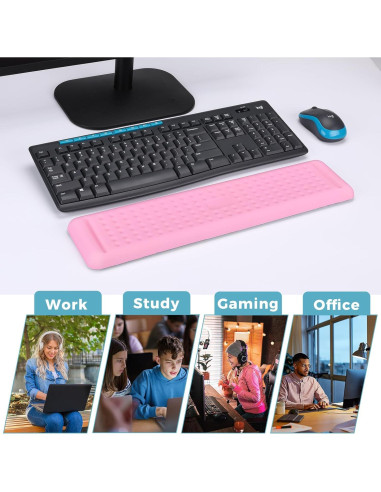 Reposamuñecas Ergonómico Aelfox Lux Rosa, Espuma Viscoelástica