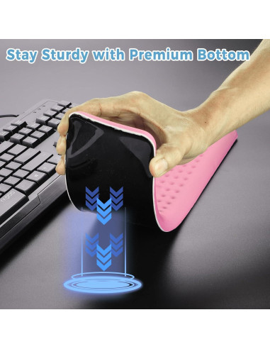 Reposamuñecas Ergonómico Aelfox Lux Rosa, Espuma Viscoelástica