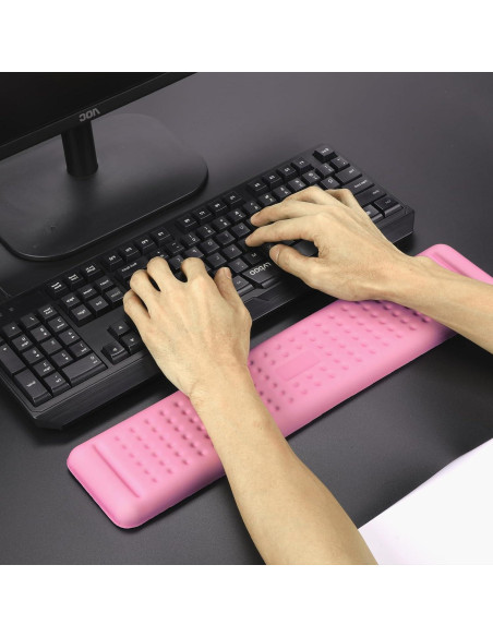 Reposamuñecas Ergonómico Aelfox Lux Rosa, Espuma Viscoelástica