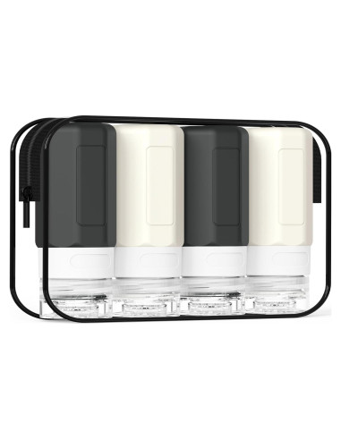 Botellas de Viaje Silicona Ruinovate 59 ml 4 Piezas Negro