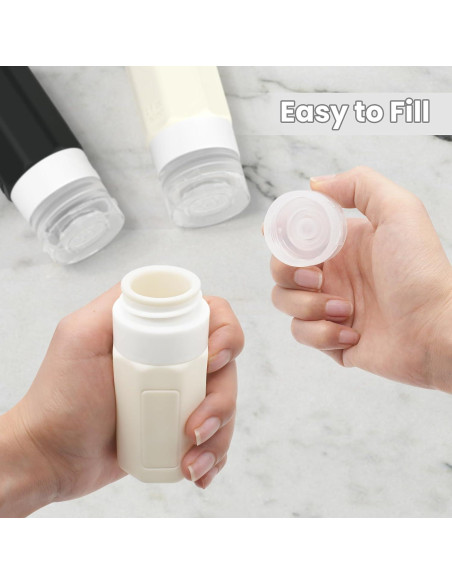 Botellas de Viaje Silicona Ruinovate 59 ml 4 Piezas Negro