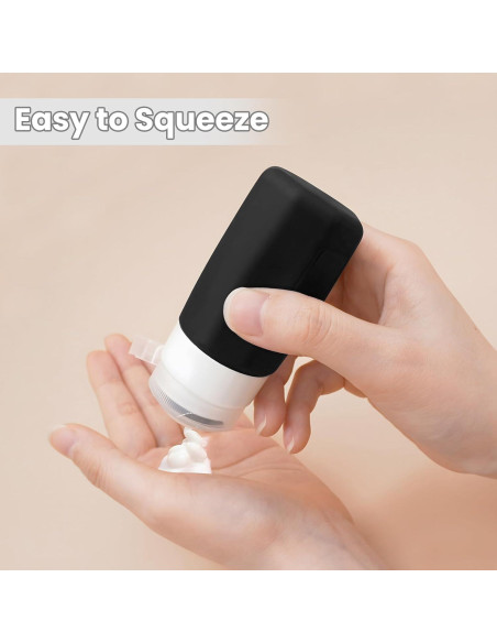 Botellas de Viaje Silicona Ruinovate 59 ml 4 Piezas Negro