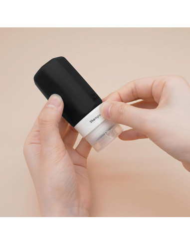 Botellas de Viaje Silicona Ruinovate 59 ml 4 Piezas Negro