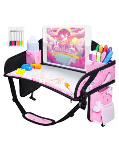 Bandeja de Viaje para Niños WENRENER Rosa Oscuro 43x34cm