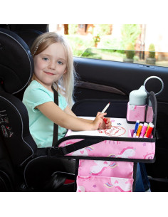 Bandeja de Viaje para Niños WENRENER Rosa Oscuro 43x34cm 2