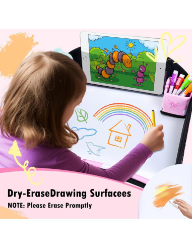 Bandeja de Viaje para Niños WENRENER Rosa Oscuro 43x34cm