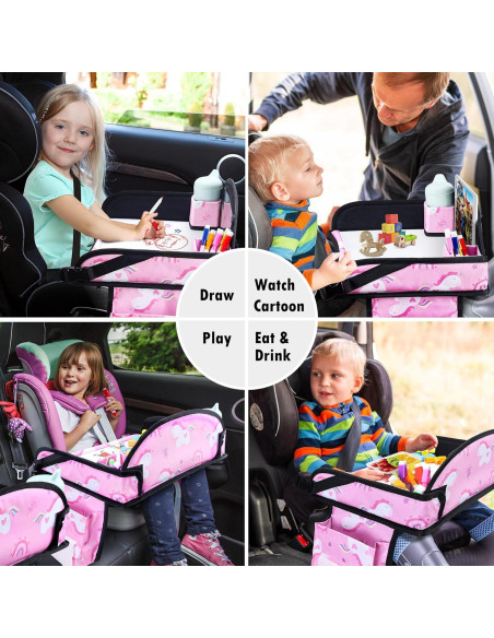 Bandeja de Viaje para Niños WENRENER Rosa Oscuro 43x34cm