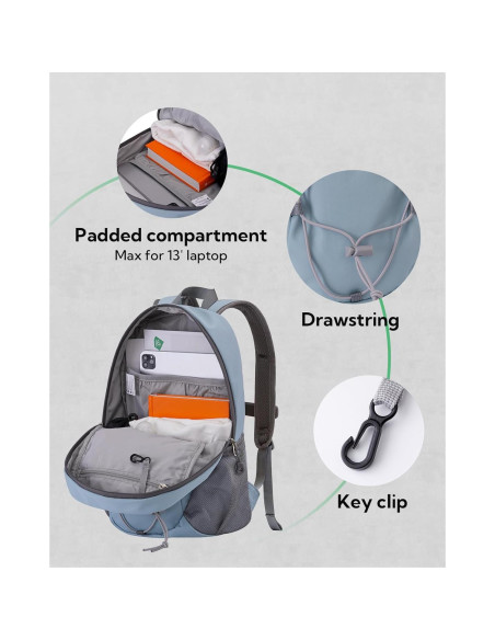 Mochila de Senderismo WATERFLY 12L Unisex Azul Claro