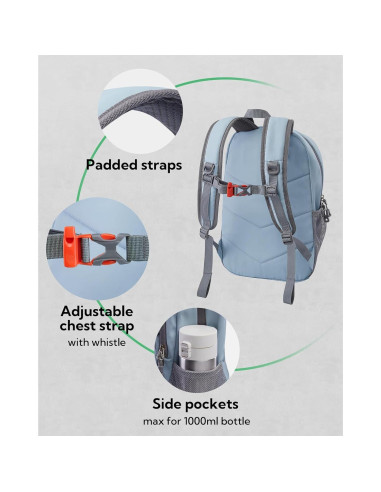 Mochila de Senderismo WATERFLY 12L Unisex Azul Claro