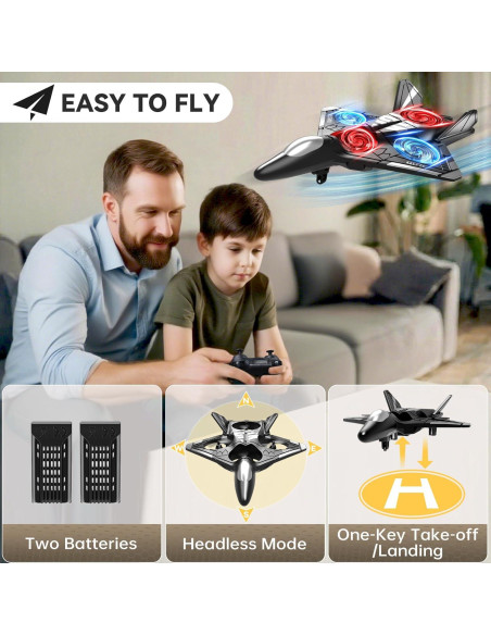 Avión RC de Espuma 4DRC V31 con Luz LED y Acrobacias