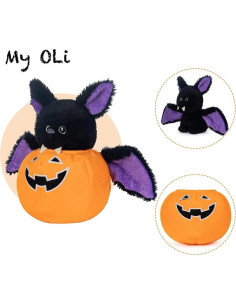 Muñeco de Peluche Halloween Mi OLi Murciélago en Calabaza 24cm 2
