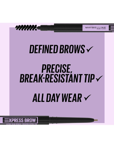 Lápiz de Cejas Ultra Delgado Maybelline 259 Marrón Ceniza