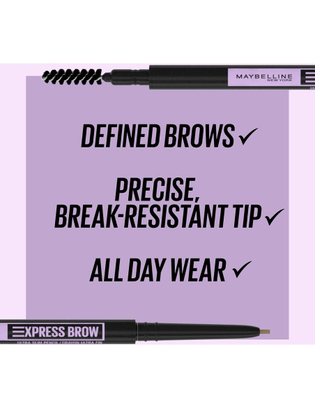 Lápiz de Cejas Ultra Delgado Maybelline 259 Marrón Ceniza