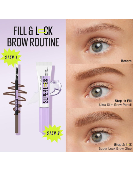 Lápiz de Cejas Ultra Delgado Maybelline 259 Marrón Ceniza