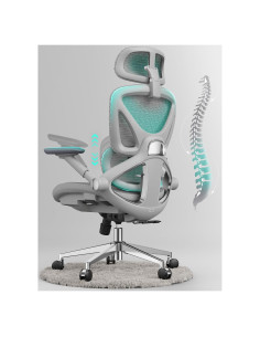 Silla de Oficina Ergonómica CAPOT Gris, Respaldo Alto, 181kg