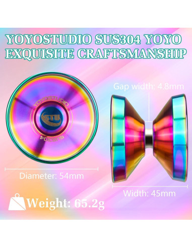 Yoyo Profesional YOYOSTUDIO SUS304 Electropulido 65g
