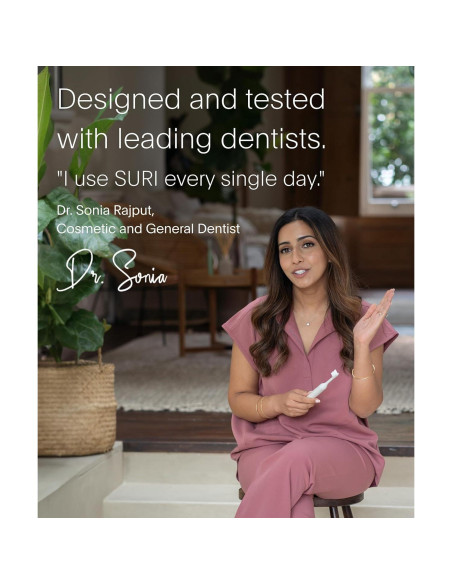 Cepillo de Dientes Eléctrico SURI S1 con Estuche UV - Blanco