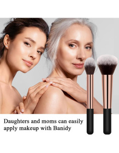 Juego de Brochas de Maquillaje Banidy - Polvo, Rubor, Iluminador 2