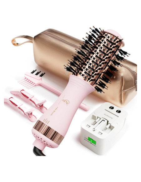 Cepillo Secador de Cabello HAIR TRENDS Doble Voltaje 2" Rosa