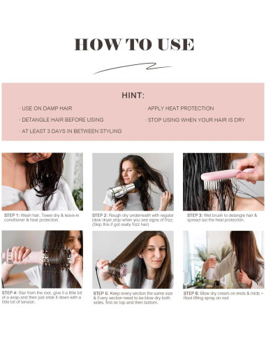 Cepillo Secador de Cabello HAIR TRENDS Doble Voltaje 2" Rosa