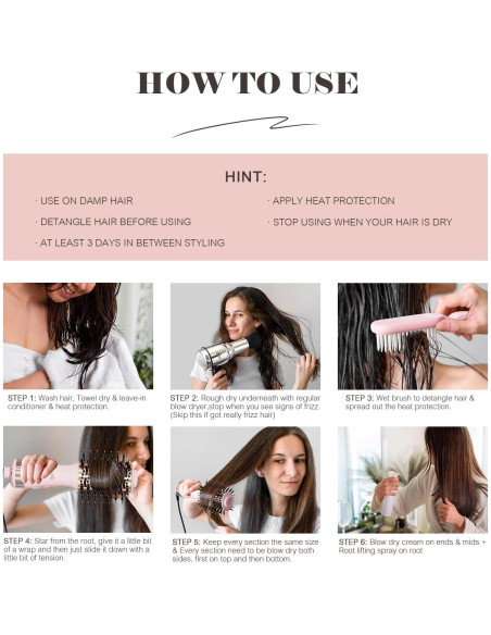 Cepillo Secador de Cabello HAIR TRENDS Doble Voltaje 2" Rosa