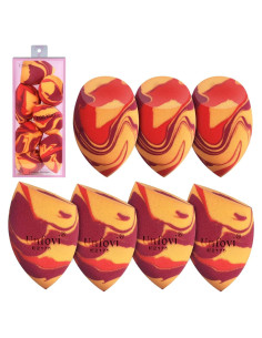 Esponjas de Maquillaje Tricolor Unfovi - 7 Piezas Sin Látex