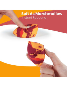 Esponjas de Maquillaje Tricolor Unfovi - 7 Piezas Sin Látex 2