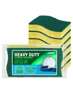 Esponjas de Fregado AIDEA, 6 Unidades, Alta Resistencia