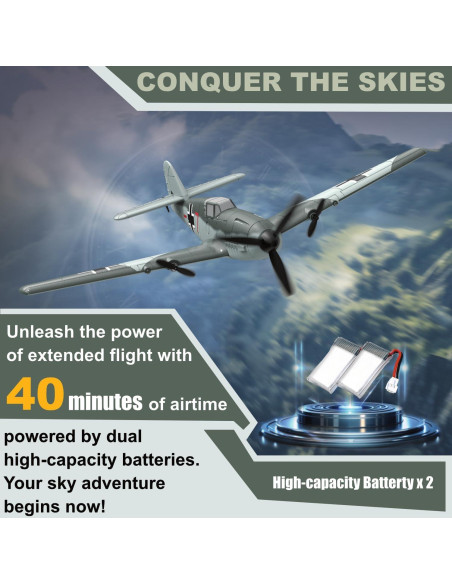 Avión RC ANBURI BF-109 2.4GHz 3 Canales con Giroscopio