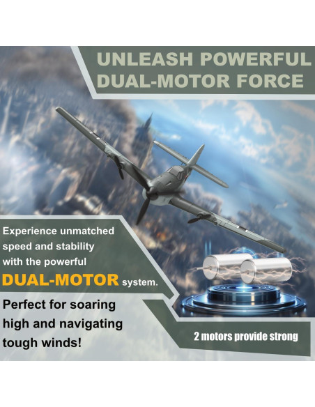 Avión RC ANBURI BF-109 2.4GHz 3 Canales con Giroscopio