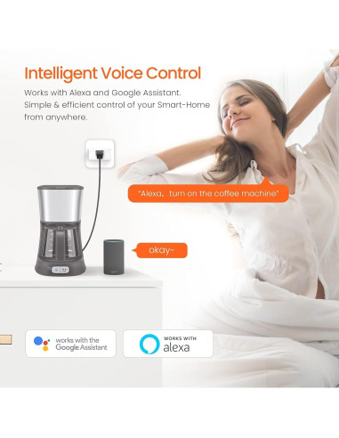 Enchufe Inteligente WiFi Tenda SP9 (2 Paquete) con Monitoreo de Energía