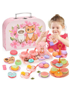 Juego de té para niños Qun Hui - Tetera y postres 18.5x25.4cm