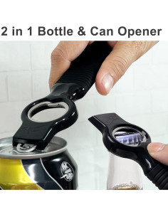 Abridor de Latas y Botellas DUNLAGUE 2 en 1 con Mango de Silicona 2