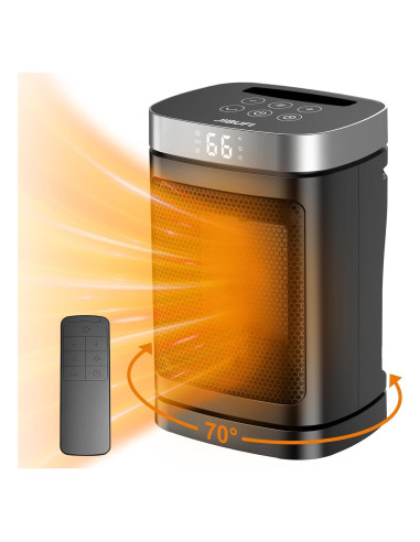 Calentador de espacio eléctrico JIBUFI 1500W portátil con control remoto