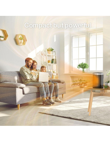 Calentador de espacio eléctrico JIBUFI 1500W portátil con control remoto
