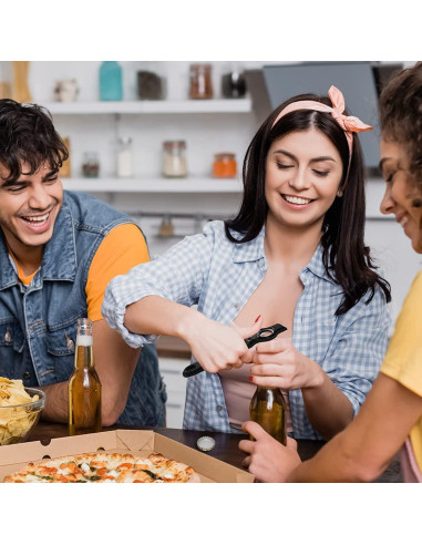 Abridor de Latas y Botellas DUNLAGUE 2 en 1 con Mango de Silicona