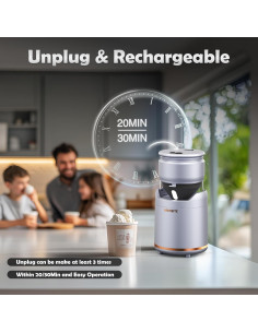 Máquina de Hacer Helados BRIOBITE 550ml Eléctrica Recargable 2