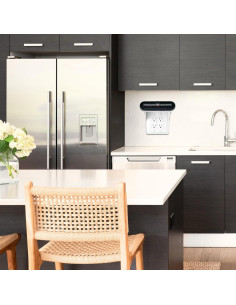 Estante de Enchufe Doble Storage Theory - Blanco, Paquete de 2 2