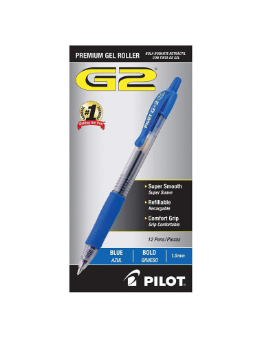 Bolígrafos de Gel PILOT G2 Premium Retráctiles 12 Unidades