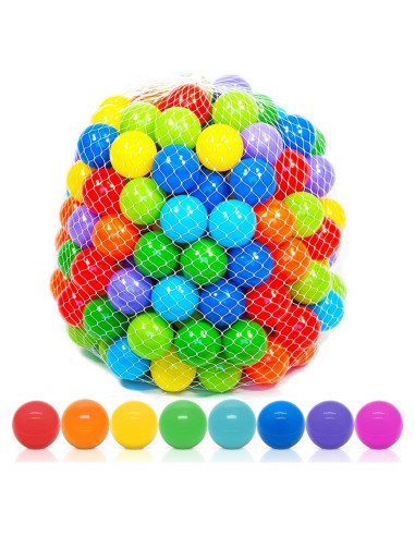 Bolas de Plástico Suave Playz 500 Unidades 8 Colores