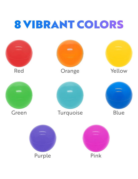 Bolas de Plástico Suave Playz 500 Unidades 8 Colores