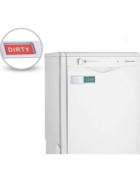 Indicador Limpio Sucio Magnético TabEnter 17.78x5.08cm Plateado